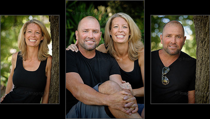 Portraits of husband and wife in the leafy setting of Hedgeley Dene Gardens in Malvern East, Victoria.
